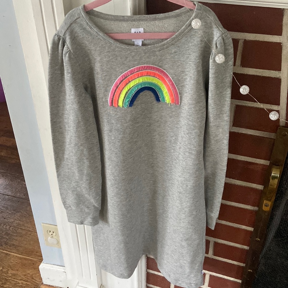 sweet Gap sweatshirt dress with rainbow 🌈 size 10